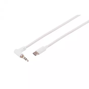 S CONN MAXIMUM CONNECTIVITY Καλώδιο ήχου USB-C, γωνιακό βύσμα 3,5mm, TRS, λευκό, 1,2m (14-06126)