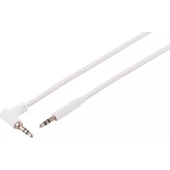 S CONN MAXIMUM CONNECTIVITY Καλώδιο ήχου 3,5mm TRS, γωνιακό σε ευθύ, λευκό, 3m 14-07046