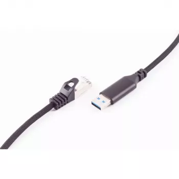 SHIVERPEAKS Καλώδιο προσαρμογέα USB-A σε RJ45 Gigabit Ethernet, 1m, μαύρο BS14-52025