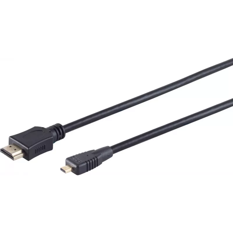 S CONN MAXIMUM CONNECTIVITY καλώδιο High Speed Micro HDMI με Ethernet, μαύρο, 0,5 m (77470-0.5-3)