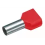 Cimco 187706 διπλός ακροδέκτης, 1 mm², μερικώς μονωμένος, κόκκινο, 100 τεμ.
