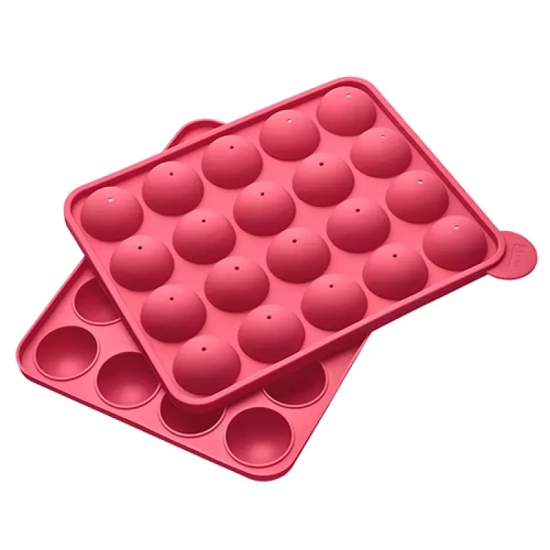 LURCH φόρμα Cake-Pop, σιλικόνης, 20 θέσεις, κόκκινο, 23,0 x 18,5 cm 83027