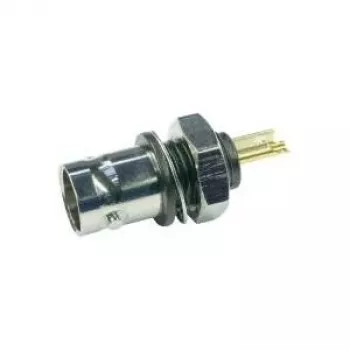 Telegärtner θηλυκό βύσμα BNC τοποθέτησης, μονωμένο 50 Ohm, μαύρο μονωτικό φλάντζα, επιχρυσωμένες επαφές, 4 GHz, 1 τεμ.