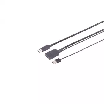 S CONN MAXIMUM CONNECTIVITY ενεργό οπτικό καλώδιο επέκτασης USB-A USB 3.2 Gen 2, αρσενικό A σε θηλυκό A, 10Gbps, 15m, μαύρο (30-37085)
