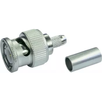 Telegärtner αρσενικό βύσμα καλωδίου BNC crimp G13/G50, 75 Ohm, Professional, 0,4/2,5, 5 τεμ. (J01002A1350)