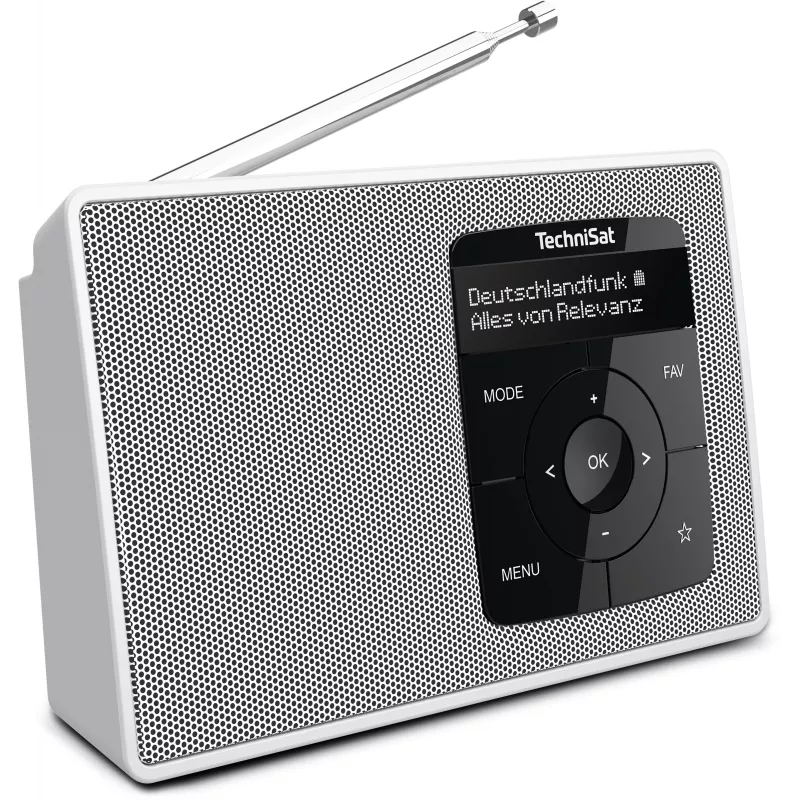 TechniSat DIGITRADIO 2 Επιτραπέζιο ραδιόφωνο DAB+ FM Bluetooth ξυπνητήρι λευκό 0001/3910