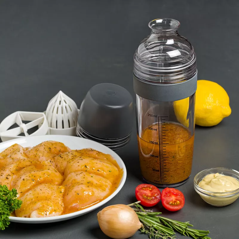Lurch shaker γκρι 250 ml shaker dressing με κλίμακα μέτρησης 10023
