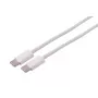 S CONN MAXIMUM CONNECTIVITY καλώδιο φόρτισης USB-C, 2.0, 60W, λευκό, ύφασμα, 2m (14-21036)