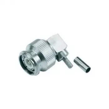 Telegärtner γωνιακό βύσμα TNC crimp 50 Ohm για RG-316/U, σύνδεση συγκόλλησης/crimp, επινικελωμένος ορείχαλκος J01010B0012