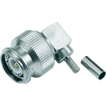 Telegärtner γωνιακό βύσμα TNC crimp 50 Ohm για RG-316/U, σύνδεση συγκόλλησης/crimp, επινικελωμένος ορείχαλκος J01010B0012