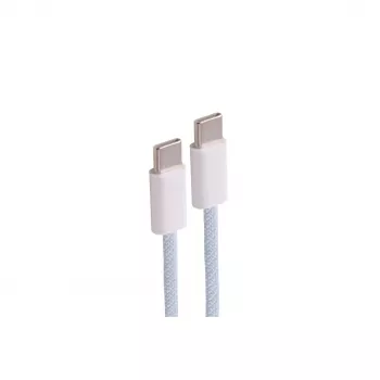 SHIVERPEAKS Καλώδιο φόρτισης USB-C σε USB-C, USB 2.0, 60W PD, μπλε ύφασμα, 1m (BS14-21021)