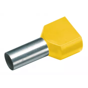 Cimco 187736 Διπλός ακροδέκτης 1 mm² ημιαπομονωμένος κίτρινο 100 τεμ.