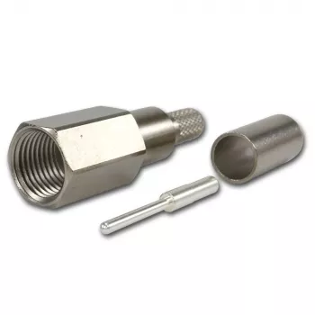 Telegärtner FME-βύσμα αρσενικό Crimp/Crimp για RG-58 C/U, 50 Ohm, Gold/Nickel J01700A0006Z