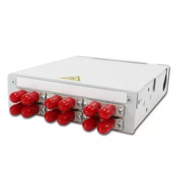 TELEGÄRTNER STX Διανομέας ράγας DIN 6xST-Duplex, μεταλλικό περίβλημα/μεταλλικό κέλυφος, multimode (H82050A0001)