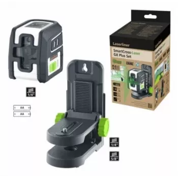 Laserliner SmartCross-Laser GX Plus σετ πράσινης δέσμης σταυρωτό λέιζερ, μέγιστη εμβέλεια 40 m (036.732E)