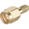 Telegärtner SMA βύσμα αρσενικό καλωδίου crimp/συγκόλλησης G05 (RG-223/U, RG-142 B/U), χρυσό, 50 Ohm, DC-18 GHz J01150A0031