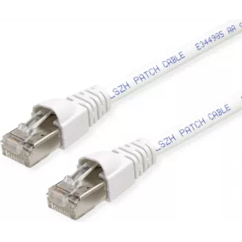 Telegärtner MP8 FS 500 Cat 6a S/FTP καλώδιο patch, RJ45 σε RJ45, 1,5m, λευκό, χωρίς αλογόνα, χυτό L00001A0171