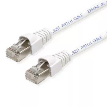 Telegärtner MP8 FS 500 Cat 6a S/FTP καλώδιο patch, RJ45 σε RJ45, 1,5m, λευκό, χωρίς αλογόνα, χυτό L00001A0171