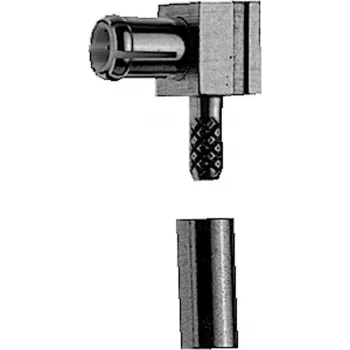 Telegärtner MCX γωνιακό αρσενικό βύσμα crimp για RG-178 B/U, επιχρυσωμένο, συσκευασία 5 τεμ. (J01270A0201)