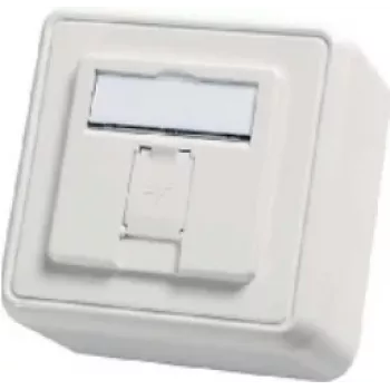 TELEGÄRTNER AMJ-S πρίζα επιτοίχια για 1 module, λευκό H02000A0090