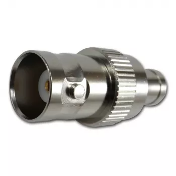 TELEGÄRTNER ομοαξονικός adapter BNC υποδοχή θηλυκή σε SMB υποδοχή θηλυκή, 50 Ohm, ευθύς, επινικελωμένος ορείχαλκος, επιχρυσωμένες επαφές J01008F0013
