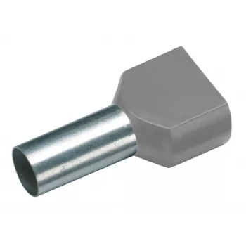 Cimco 187704 Διπλός ακροδέκτης 0,75 mm² μερικώς μονωμένος γκρι (100 τεμ.)