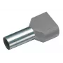 Cimco 187704 Διπλός ακροδέκτης 0,75 mm² μερικώς μονωμένος γκρι (100 τεμ.)