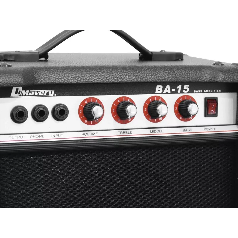 DIMAVERY BA-15 Ενισχυτής μπάσου combo 15W Μαύρο 26363005