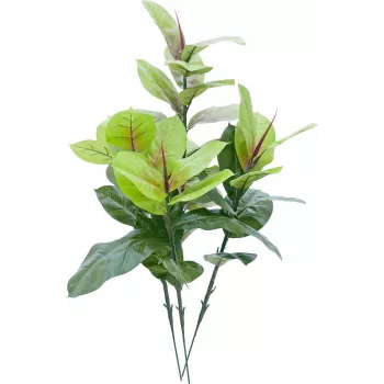EUROPALMS τεχνητό φυτό καουτσούκ 100cm, ρεαλιστικό Ficus elastica, σε μαύρη πλαστική γλάστρα 82508303