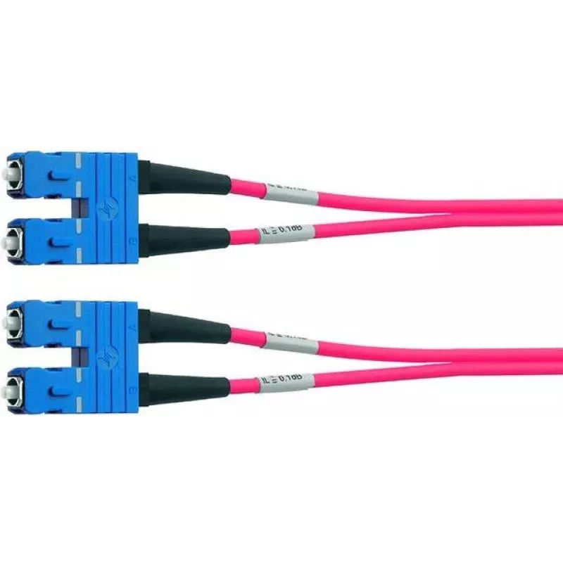 Telegärtner SC/SC OM4 Duplex καλώδιο patch οπτικής ίνας, 2 m, βιολετί L00881A0028