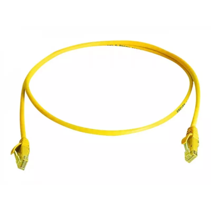 Telegärtner L00000A0294 Cat6 U/UTP Καλώδιο Patch RJ45, 0,5m, Κίτρινο