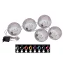 EUROPALMS LED Χιονόμπαλα 8cm, Ροζ, Συσκευασία 5 τεμ. (83501238)