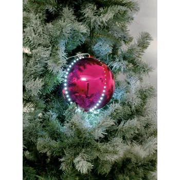 EUROPALMS LED Χιονόμπαλα 8cm, Ροζ, Συσκευασία 5 τεμ. (83501238)