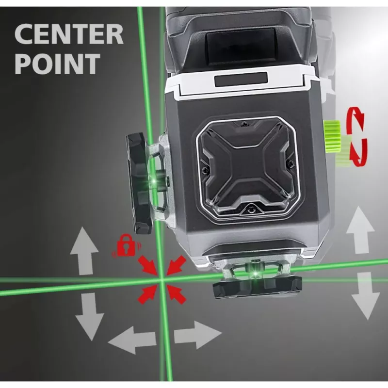 Laserliner PowerPlane-Laser 3G Multi-18V Green 3 x 360° Επίπεδο Λέιζερ (Βασική Μονάδα) 036.380L