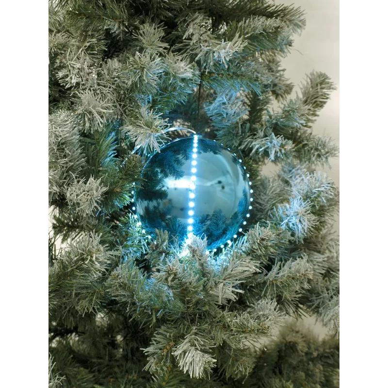 EUROPALMS LED Χιονόμπαλα 15cm, Ice Blue 83501241