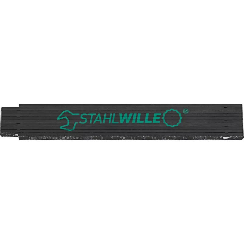 Stahlwille 13112 2M 77470003 Διπλό Μέτρο, 2 m, Μετρικό, Οξιά, Λευκό