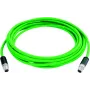 TELEGÄRTNER M12 X-coded Cat.6A Βιομηχανικό Καλώδιο Patch Ethernet, 3 m, PUR, Πράσινο
