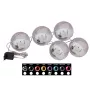 EUROPALMS LED Χιονόμπαλα 8cm, Λιλά, Συσκευασία 5 τεμ. 83501240