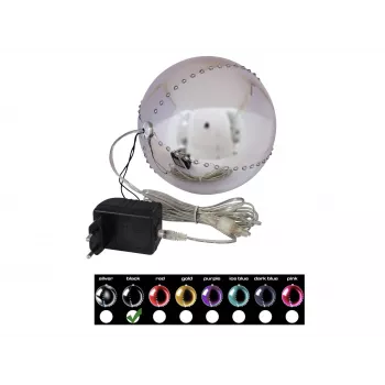 EUROPALMS LED Χιονόμπαλα 15cm, Μαύρο 83501244