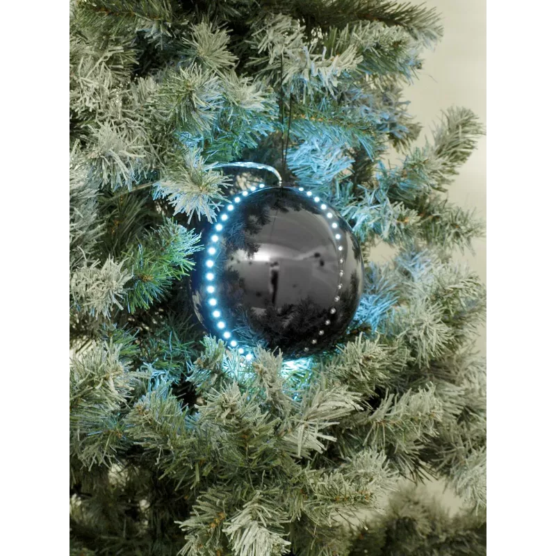 EUROPALMS LED Χιονόμπαλα 15cm, Μαύρο 83501244