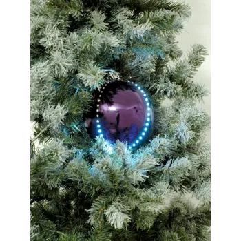 EUROPALMS LED Χιονόμπαλα 15cm, Λιλά 83501248