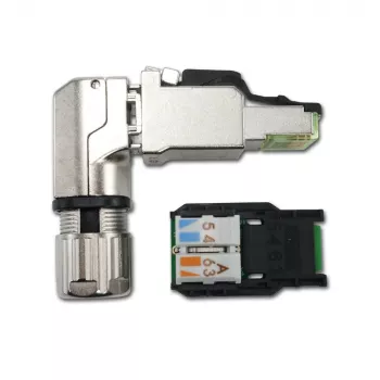 Telegärtner MFP8-4x90 Cat.6A Επιτόπου συναρμολογούμενο βύσμα RJ45, T568A, θωρακισμένο, πολλαπλών γωνιών J00026A4004
