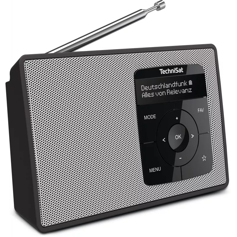TechniSat DIGITRADIO 2 DAB+ FM Bluetooth Ρολόι ραδιοφώνου Μαύρο/Λευκό 0002/3910