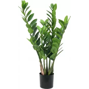 EUROPALMS Zamifolia Τεχνητό φυτό ZZ, 70 cm, Μαύρη γλάστρα 82600153