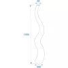 EUROPALMS Design Βάζο WAVE-125, Λευκό 83011905