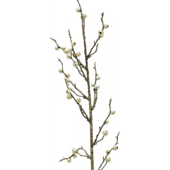 EUROPALMS Χρυσό κλαδί με μούρα με γκλίτερ, 85 cm, συσκευασία 3 τεμ. (83500441)