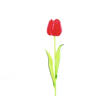 EUROPALMS Kristalltulpe Τεχνητή τουλίπα, Κόκκινο, 61cm, συσκευασία 12 τεμ. 82600205