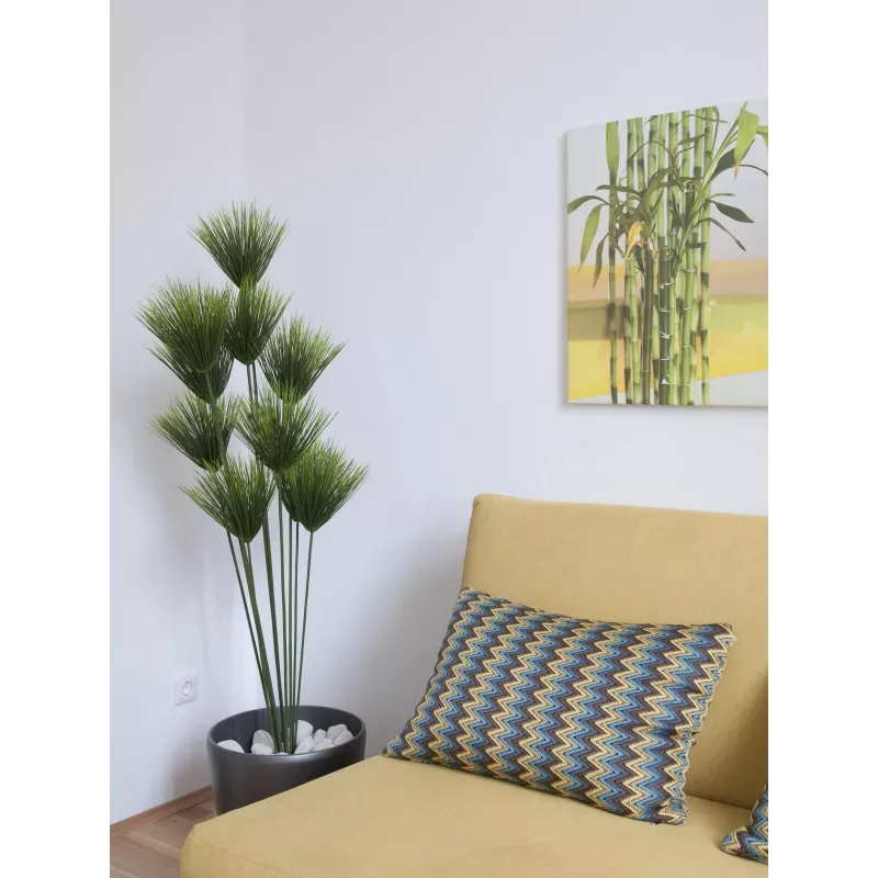 EUROPALMS Τεχνητό φυτό παπύρου, 150cm, Πράσινο, σε μαύρη γλάστρα 82600223