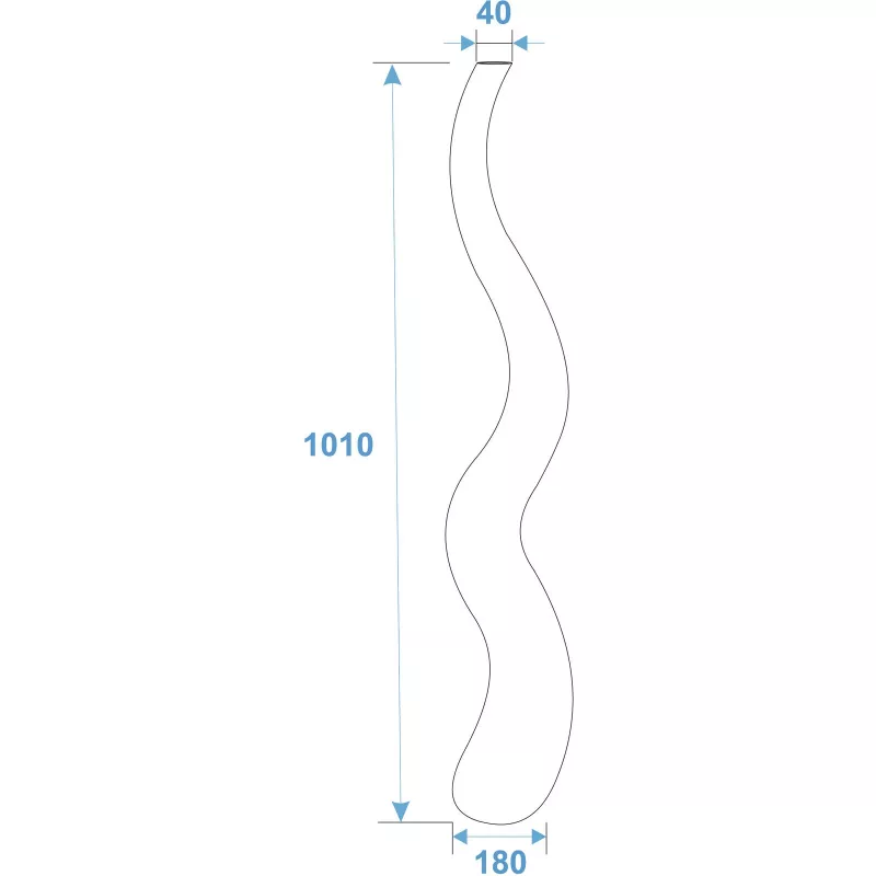 EUROPALMS Βάζο σχεδιαστικό WAVE-100, λευκό (83011906)