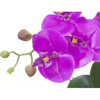 EUROPALMS Τεχνητή σύνθεση ορχιδέας 4, λευκή Phalaenopsis σε κεραμική γλάστρα, 60 cm 82530349